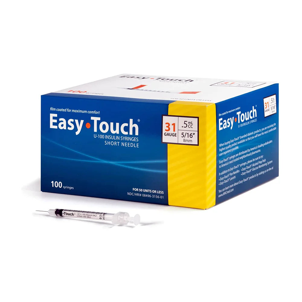 MHC - Easy Touch .5cc Insulin Syringe 31g x 5/16 (100/BX)